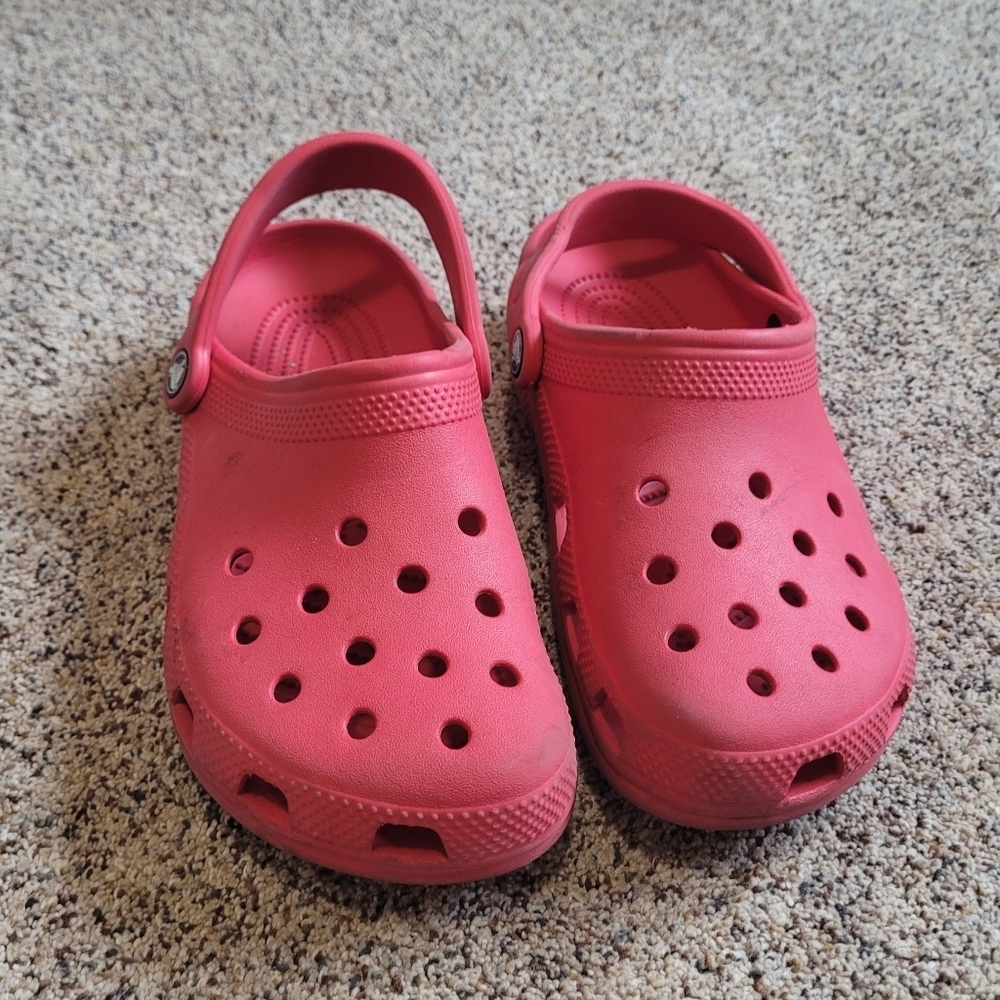 Crocs Kids Red Slip On Clogs Size 5